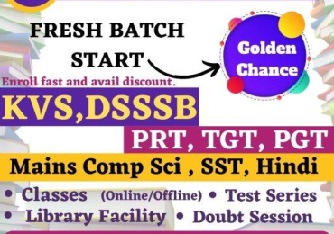 INTENSIVE COACHING FOR COURSES KVS,DSSSB,NVS,CTET