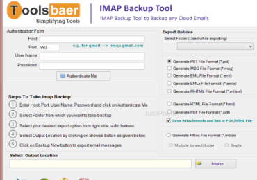ToolsBaer IMAP Backup tool