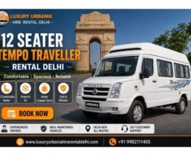 Book 12 Seater Tempo Traveller Rental in Delhi