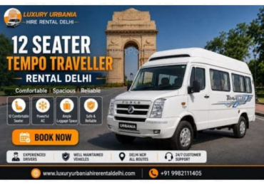 Book 12 Seater Tempo Traveller Rental in Delhi