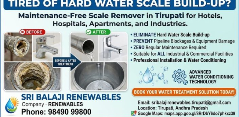 Looking for Maintenance-Free Hard Water Scale Removal in Tirupati?