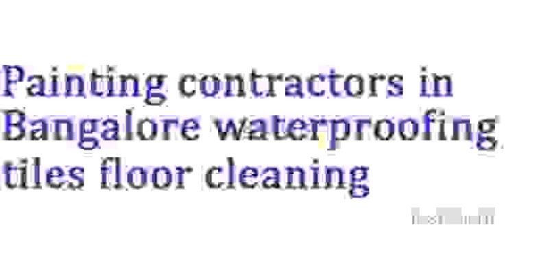 Painting Contractors in Bangalore